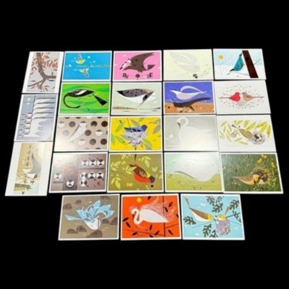 Charley Harper Postcard Lot Assorted Birds (22 ) Unused All Different Set F